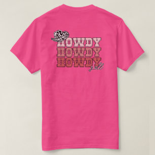 Personlig Cowgirl western hat Howdy Y'all rodeo T Shirt