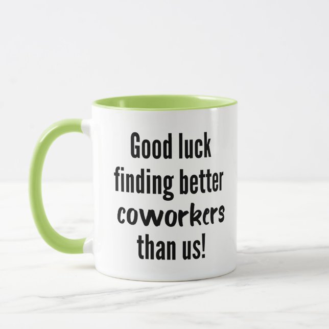 Personlig Coworking Farewell Gift - Lycka till Mugg (Vänster)