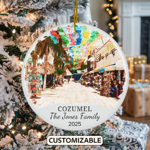 Personlig Cozumel Ornament, Mexiko Julgransprydnad Keramik