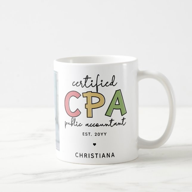 Personlig CPA Auktoriserad Public Accountant Photo Kaffemugg (Höger)