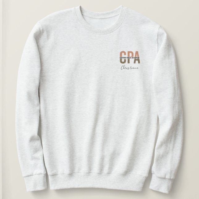 Personlig CPA Auktoriserad Public Accountant T Shirt (Design framsida)
