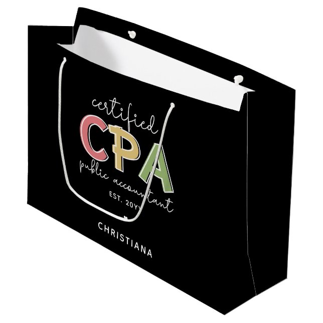 Personlig CPA Certified Public Accountant (Framsidan Vinklad)