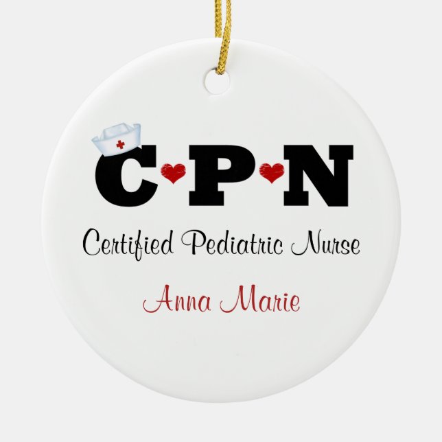 Personlig CPN Nurse Ornament (Framsidan)