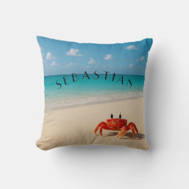 Personlig Crab Pillow - Sebastian Beach Decor Kudde