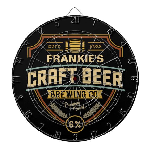 Personlig Craft Beer Label Brewing Company Pub Darttavla (Framsidan)