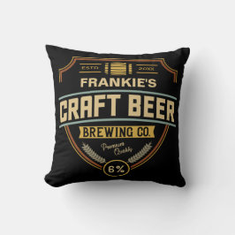 Personlig Craft Beer Label Brewing Company Pub Kudde
