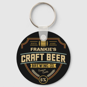 Personlig Craft Beer Label Brewing Company Pub  Nyckelring
