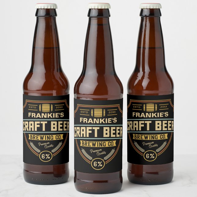 Personlig Craft Beer Label Brewing Company Pub Ölflaska Etikett (Skapare uppladdad)