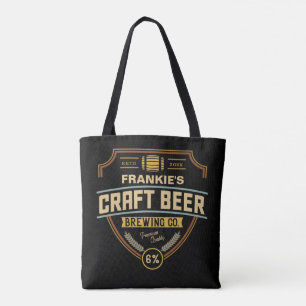 Personlig Craft Beer Label Brewing Company Pub Tygkasse
