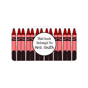 Personlig Crayon-etiketter Adressetikett