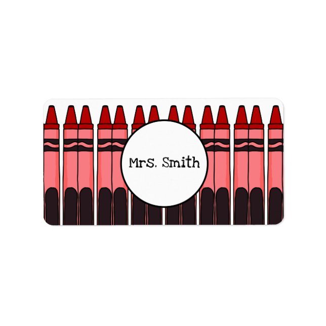 Personlig Crayon-etiketter Adressetikett (Framsidan)