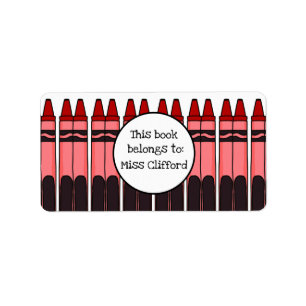 Personlig Crayon-etiketter Adressetikett