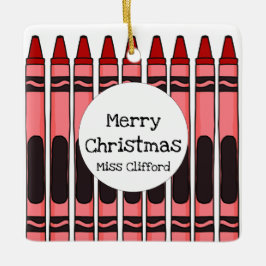 Personlig Crayon Julgransprydnad Keramik