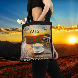 Personlig Crazy Cat Dam Tote Bag Tygkasse