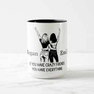 Personlig Crazy Friends Mugg