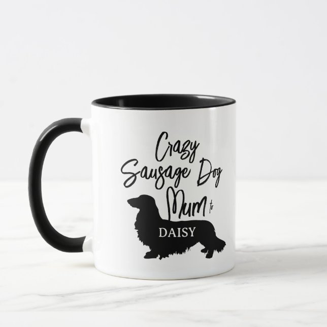 Personlig Crazy Sause Hund Morsa Tea Mugg Gift (Vänster)