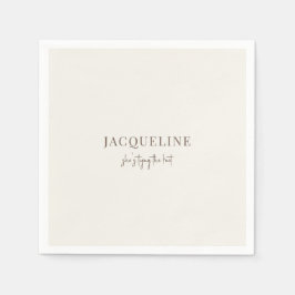 Personlig Cream Gifter sig enkel visning Pappersservett