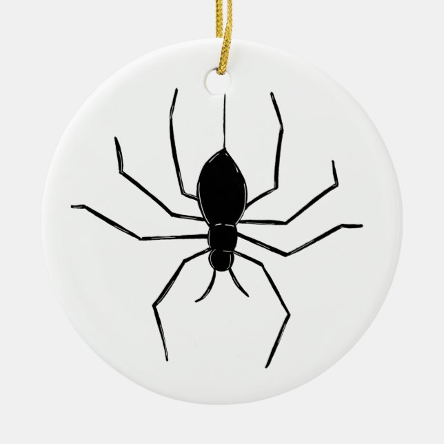 Personlig Creepy Spider Halloween Träd Ornament (Framsidan)