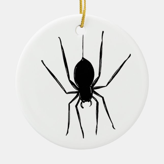 Personlig Creepy Spider Halloween Träd Ornament (Framsidan)