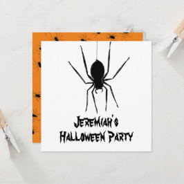 Personlig Creepy Spiders Halloween-inbjudan Inbjudningar
