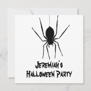 Personlig Creepy Spiders Halloween-inbjudan Inbjudningar