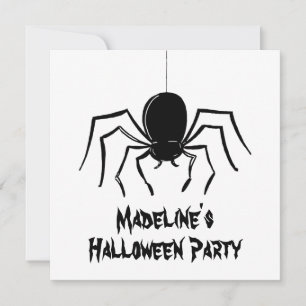 Personlig Creepy Spiders Halloween-inbjudan Inbjudningar