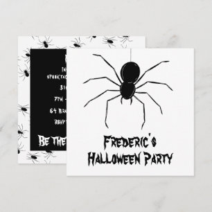Personlig Creepy Spiders Halloween-inbjudan Inbjudningar