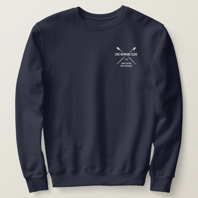 Personlig Creving Logotyp Oars Team Namn År Lång Ärmad Tröja (Design framsida)