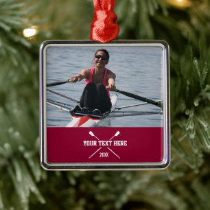 Personlig Crew Rwing Klubb Rower Namn Year Julgransprydnad Metall