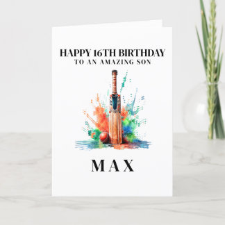 Personlig Cricket Birthday Card Tack Kort