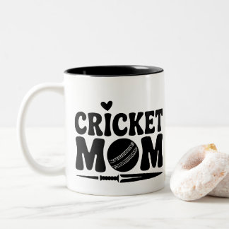 Personlig Cricket Mamma Liv Foto Två-Tonad Mugg