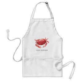 Personlig Crimson Crab| Chef Namn Förkläde