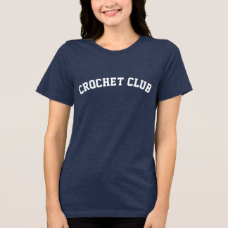 Personlig Crochet Klubb Namn på ryggblockstext T Shirt