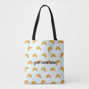 Personlig Croissant Tote Bag Tygkasse