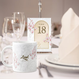 Personlig Croom-mugg – Magnolia blomsterbröllop Jumbo Mugg
