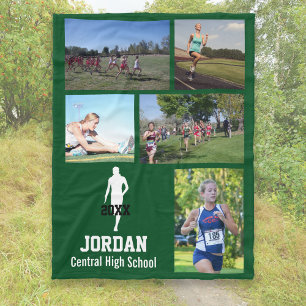 Personlig Cross country körning av fotokollage Fleecefilt