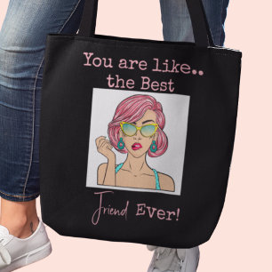 Personlig crossbody-taska för bästa vän tygkasse