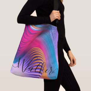 Personlig Crossbody Tote Bag - Abstrakt Art Axelväska