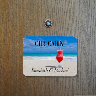 Personlig Cruise Door Beach Ocean Cocktail Magnet