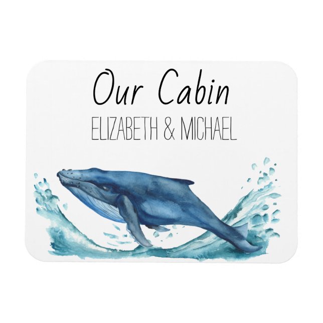 Personlig Cruise Door Sea Blue Whale Magnet (Horisontell)