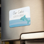 Personlig Cruise Door Sea Dolphin Marker Magnet<br><div class="desc">Den här designen har skapats genom digital grafik. Det kan vara personlig i området att tillhandahålla eller anpassa genom att klicka för att anpassa ytterligare alternativ och ändra namn, initialer eller ord. Du kan också ändra texten färg och stil eller ta bort texten för en bilddesign. Kontakta mig på colorflowcreations@gmail.com...</div>