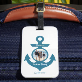 Personlig Cruise Family Resa med ditt foto Bagagebricka