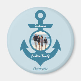 Personlig Cruise Family Resa med ditt foto Magnet