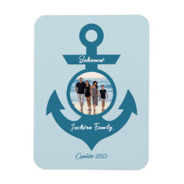 Personlig Cruise Family Resa med ditt foto Magnet