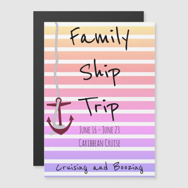 Personlig Cruise Stateroom Magnet (Fram/baksida)