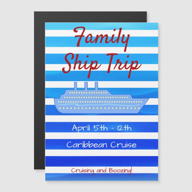 Personlig Cruise Theme Door Magnet (Fram/baksida)