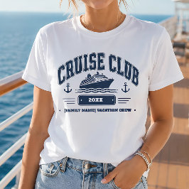 Personlig Cruiseklubb Familjesemester T Shirt
