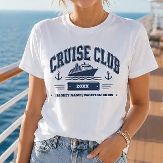 Personlig Cruiseklubb Familjesemester T Shirt