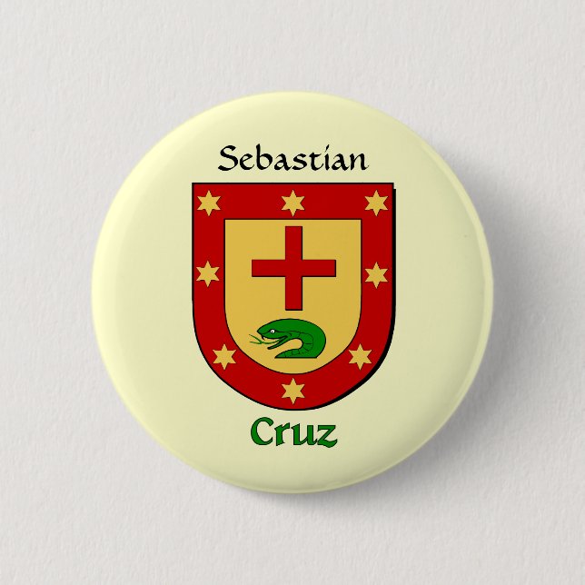 Personlig Cruz Historical Shield Knapp (Framsida)