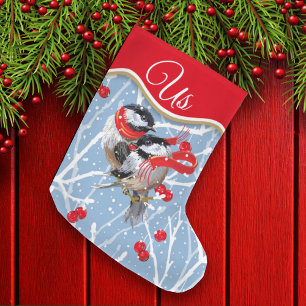 Personlig Cuddling Chickadees par Stor Julstrumpa